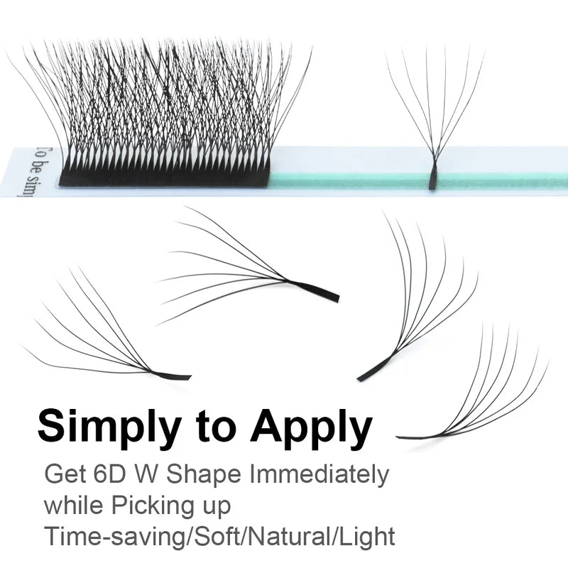 Eyelash Extension Fans 3D/4D/5D/6D W Shape Artificial Lashes Full Dense Natural Soft Light