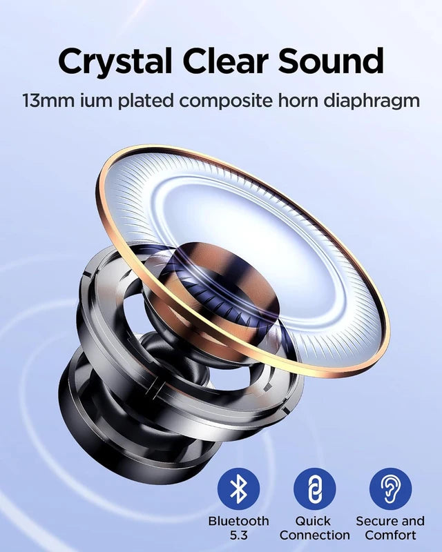Wireless Earbuds with Heart Rate Monitoring Waterproof Noise Cancellation for Sports