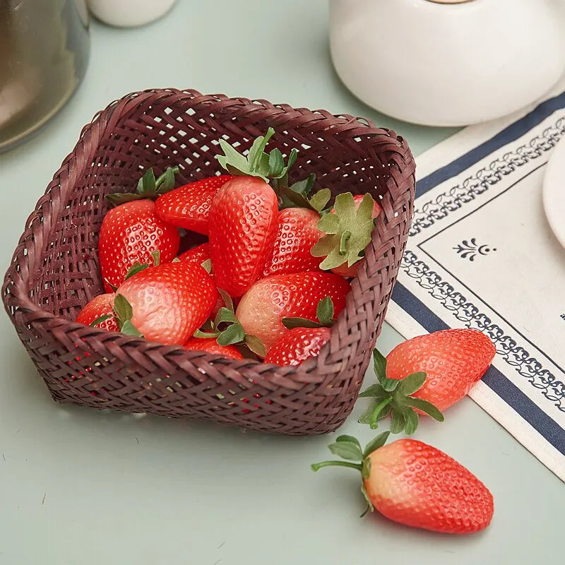 Artificial Strawberry 10pcs Fake Fruit for Home Decor Party Photography Christmas DIY