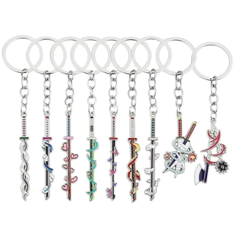 Anime Demon Slayer Sword Keychain Collection - Mini Japanese Katana Pendant & Decor