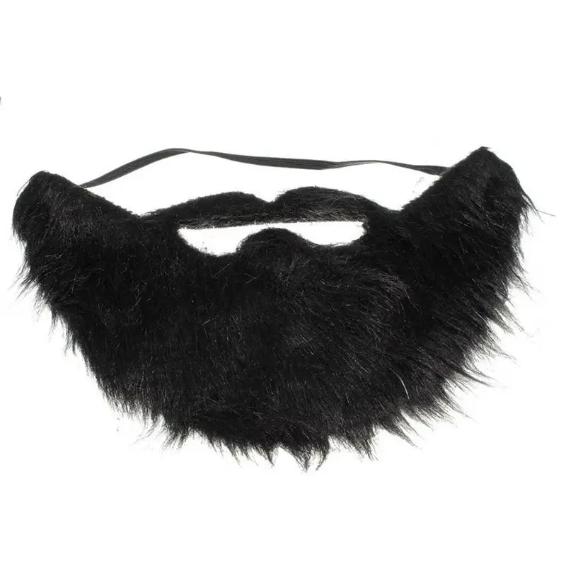 Funny Fake Beard Prop - Artificial Black Long Fluff Costume Accessory
