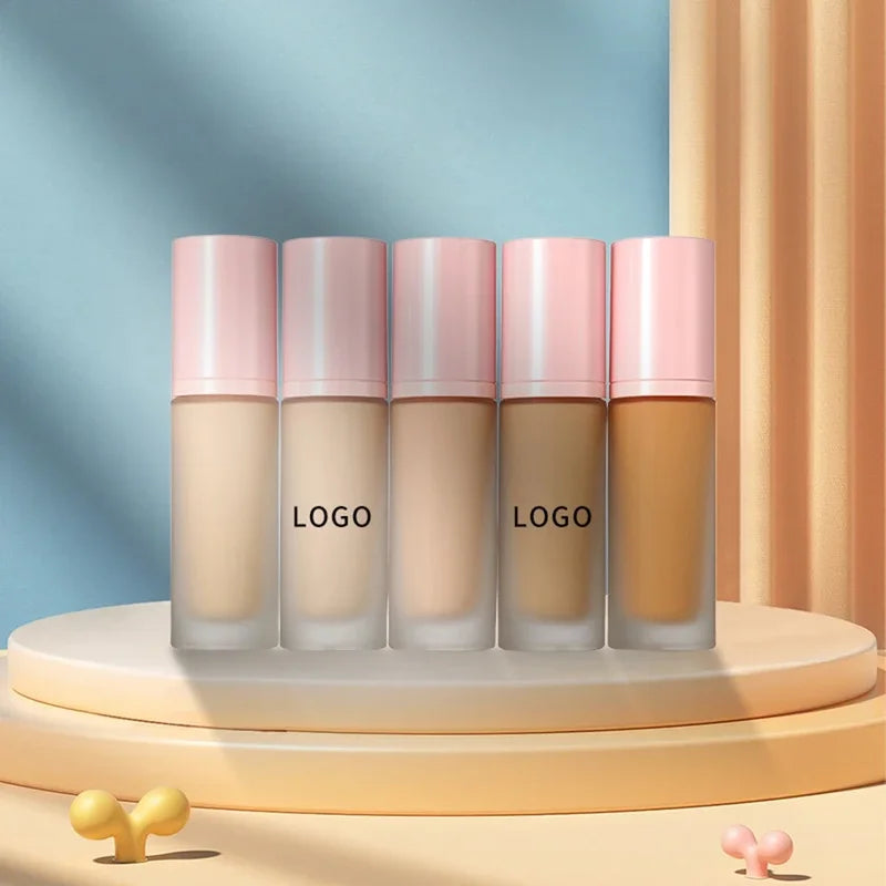 Long Lasting Waterproof Matte Liquid Foundation - Dark Skin, Oil-Free, Custom Logo