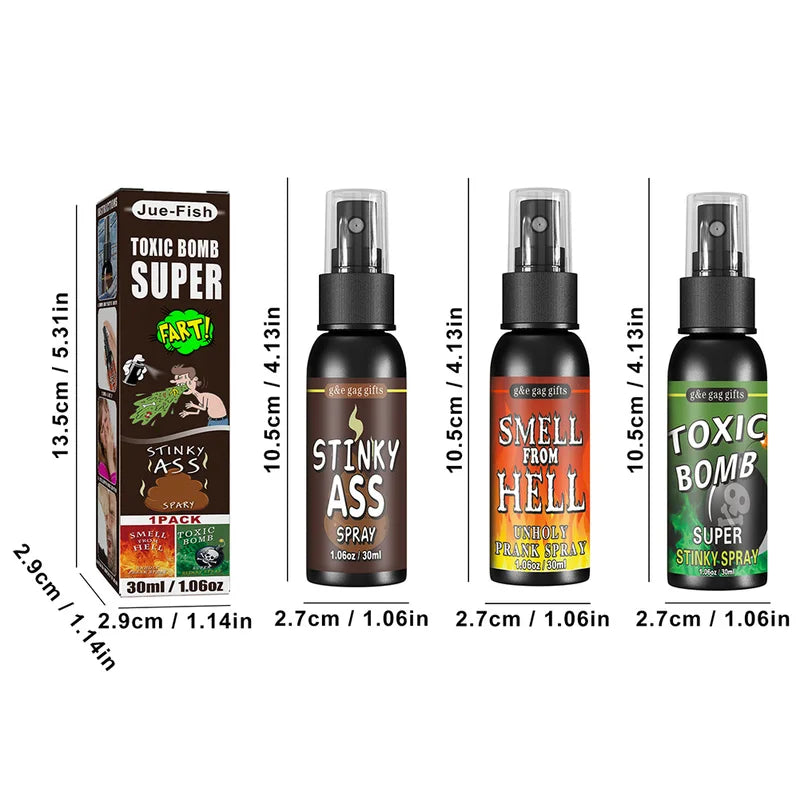 30ml Prank Fart Spray - Liquid Gag Joke Stink Bomb for Halloween and Parties