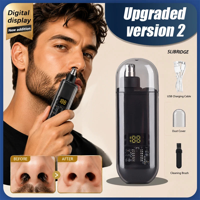 Rechargeable Nose Hair Trimmer for Men and Women - Electric Ear & Facial Grooming Razor