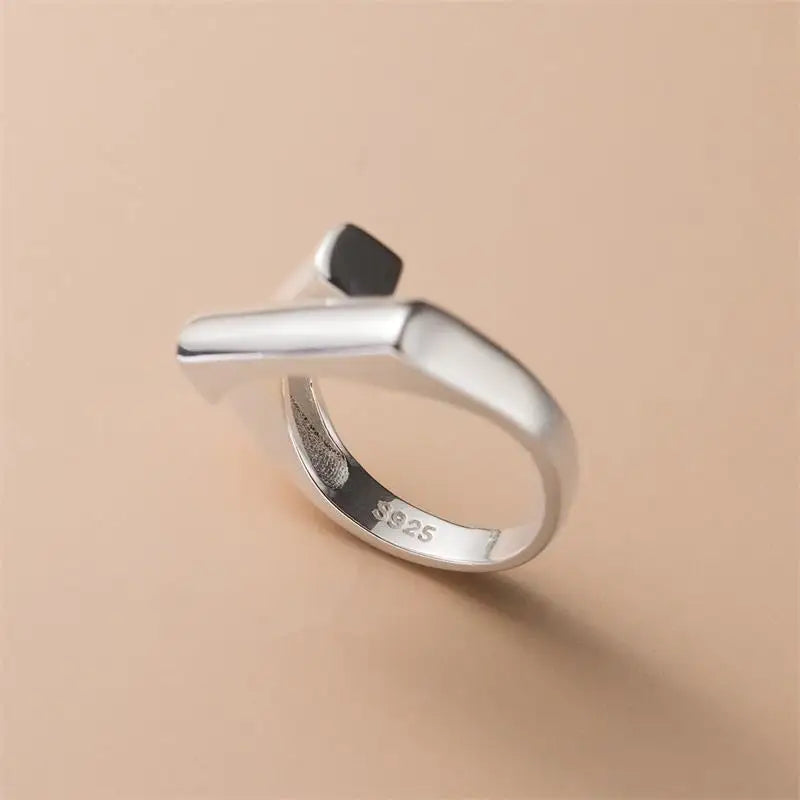 Geometric Cuff Finger Rings for Women Girls Elegant Fashion Jewelry Gift