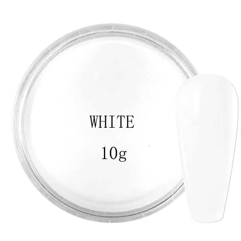 Professional Acrylic Powder Set 10g/Bottle Nail Art Builder Pink White Clear Nude DIY