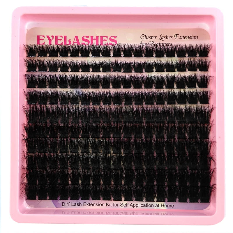 Fluffy 5D False Eyelash Clusters 10-18mm Mix Wispy Individual Lashes DIY Extensions
