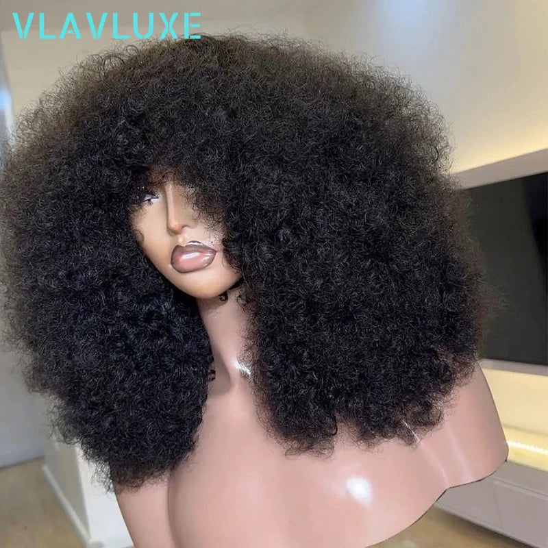 Kinky Curly Lace Front Wig 13x6 HD Human Hair Pre Plucked Afro Style