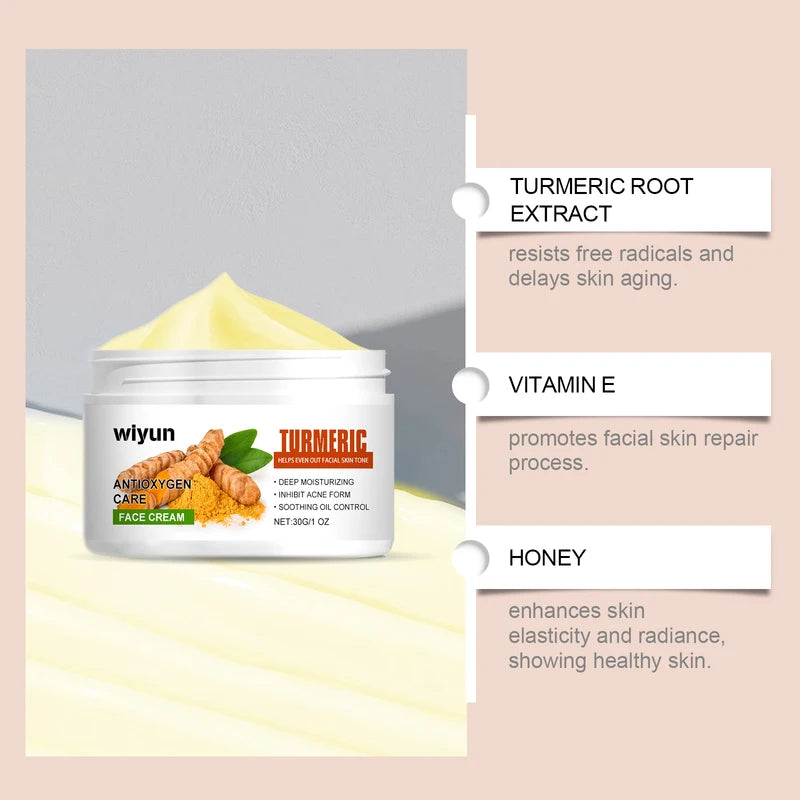 Turmeric Face Cream for Acne Dark Spots Brightening & Pore Care 30g