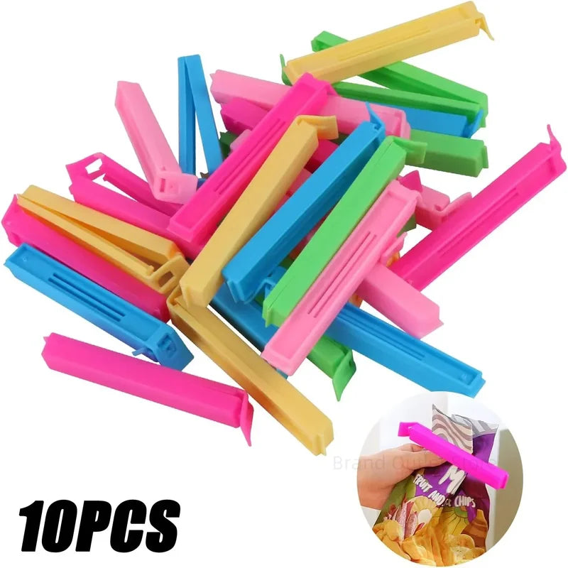 Kitchen Food Seal Bag Clips Set - Reusable Airtight Sealing Clamps for Snacks & Food Storage