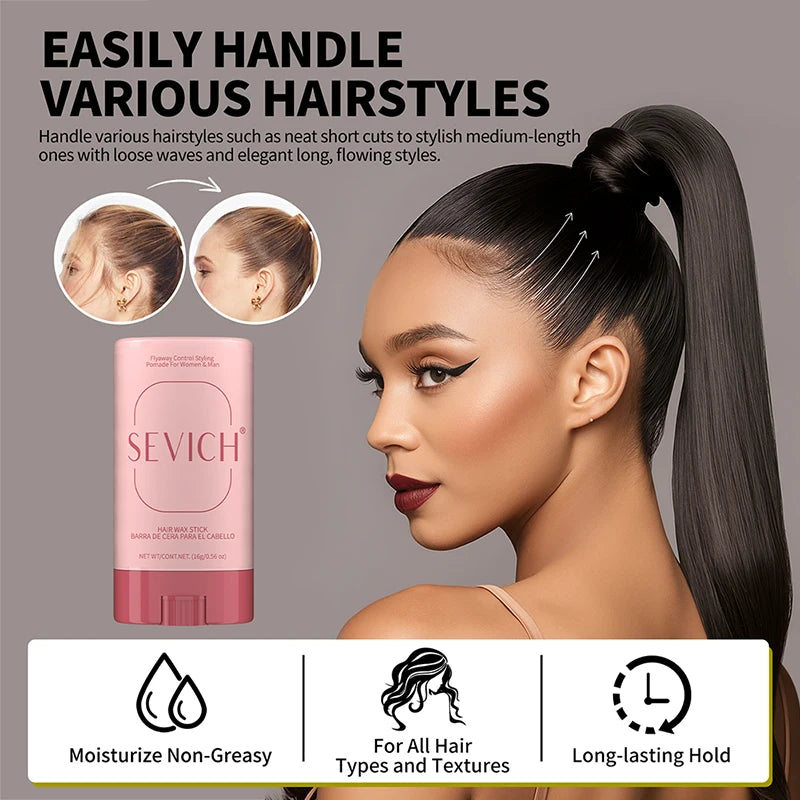 Hair Wax Stick for Wigs Anti-Frizz Control Styling Pomade Long-Lasting