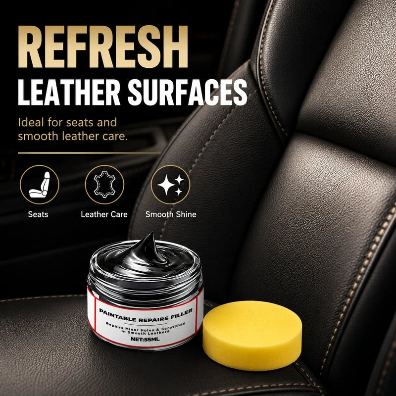 Car Interior Gloss Restoration Wax for Plastic and Black Surfaces - Removes Scratches
