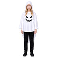 White Ghost Halloween Costume Cloak with Glowing Hood for Cosplay and Carnival
