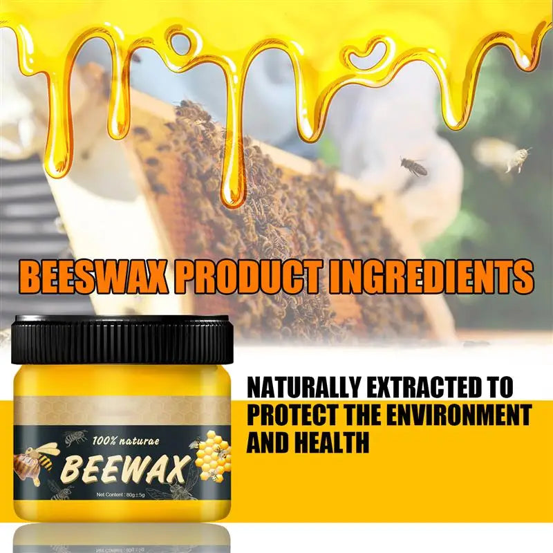 Wood Furniture Polisher Beeswax - Natural, Wear-Resistant Wood Care Wax for Floors & Furniture