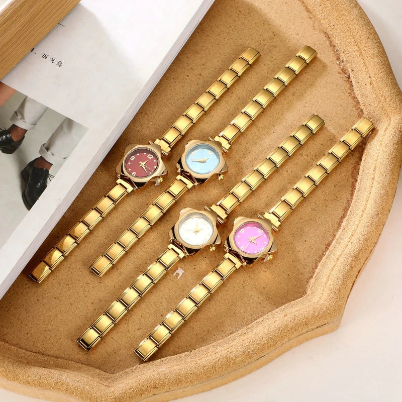 DIY Watch Charm Bracelet - Stainless Steel Star Watch Band for Women Party Gift