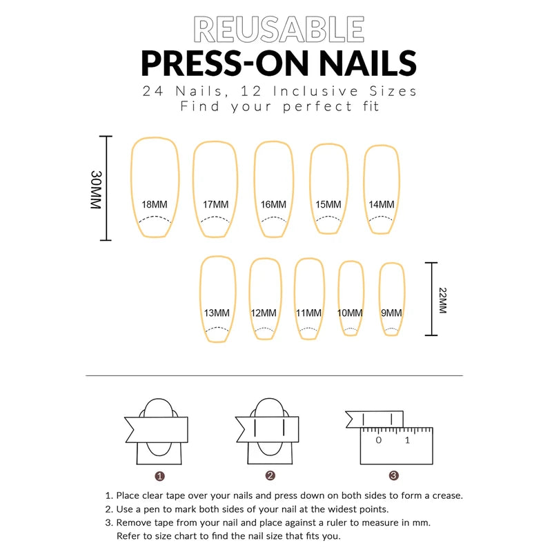 Blood Color Halloween Fake Nails Set - Long Coffin Style with Ghost Face Print
