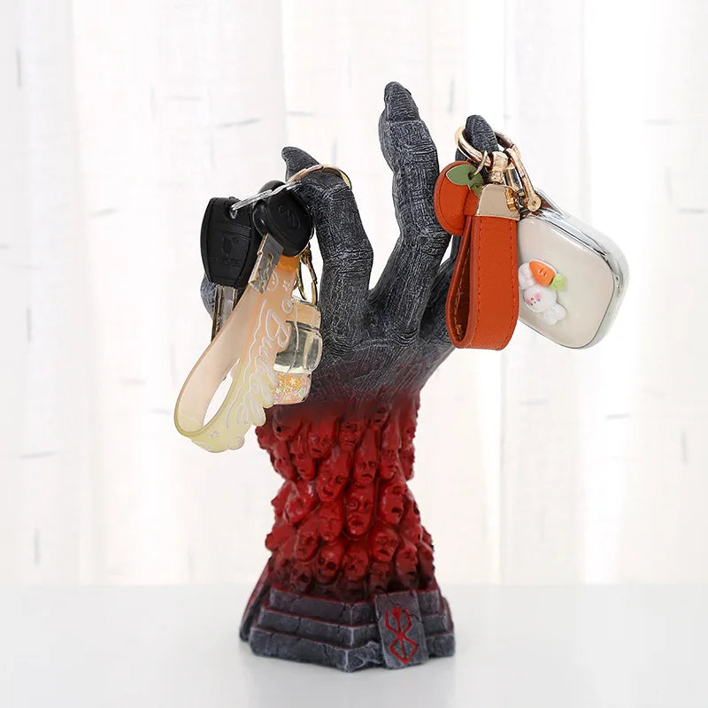 Handcrafted Berserk Anime Hand of God Resin Figurine - Halloween Skeleton Decor