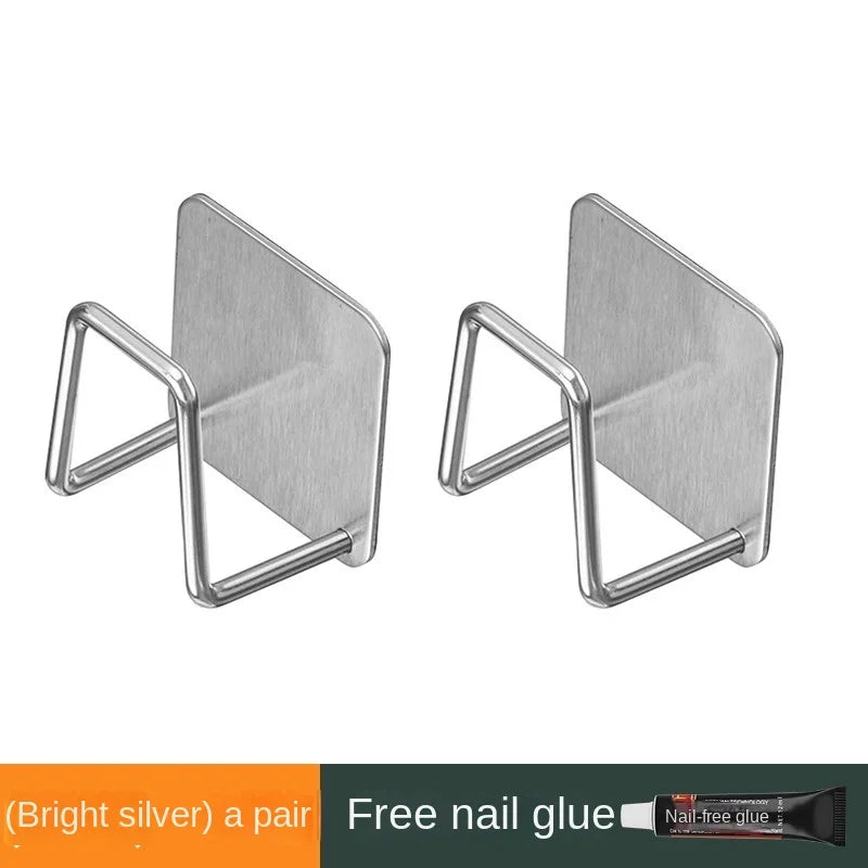Stainless Steel Wall-Mounted Kitchen Storage Rack for Pots & Cutting Boards
