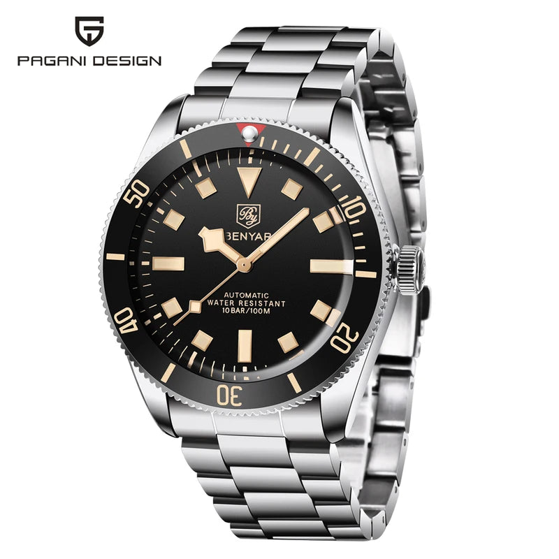 Men's Mechanical Automatic Sport Watch 50M Waterproof Stainless Steel Luminous
