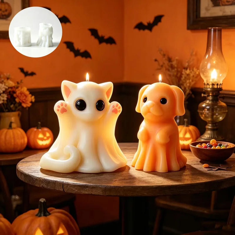 Halloween Ghost Silicone Mold for Candles Resin Party Decor - Pack of 2