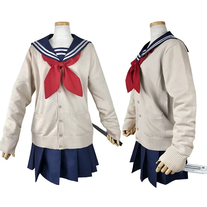 Himiko Toga Cosplay Costume Set for Women My Hero Academia Halloween Party