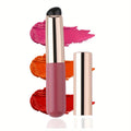 Portable Silicone Lip Brush with Cover - Mini Makeup Applicator for Lip Balm and Lipstick