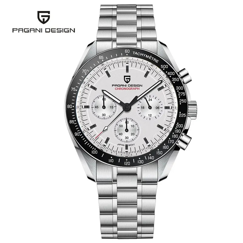 Luxury Men's Quartz Watch with Chronograph and 100M Waterproof - Sports Speed Model