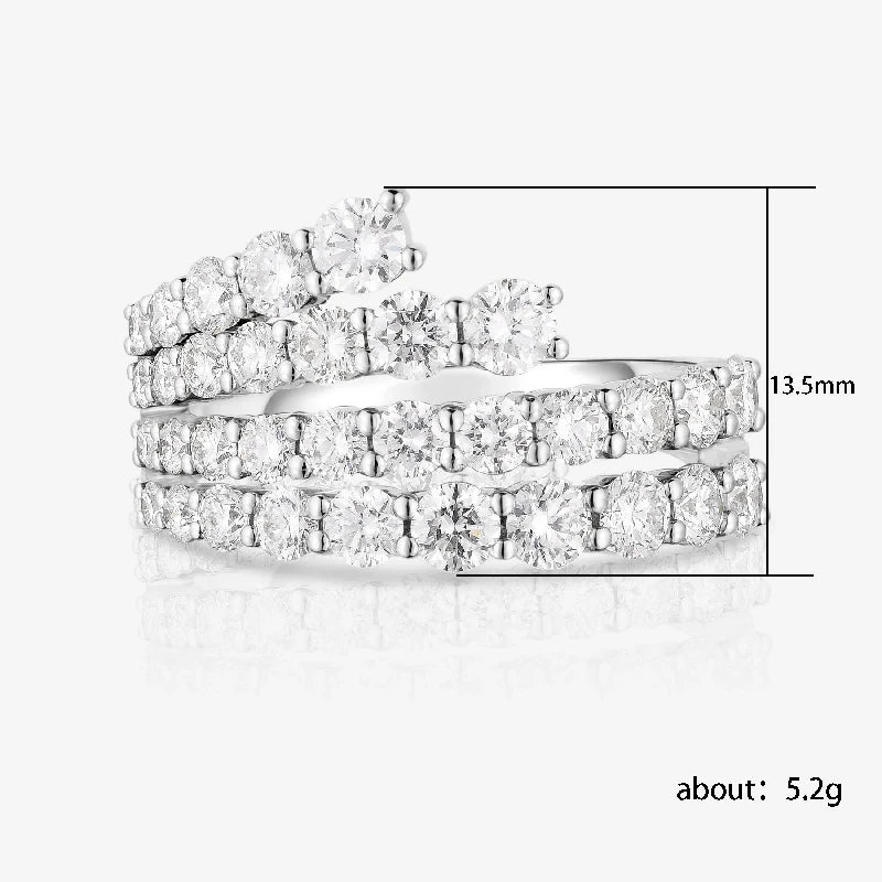 Women’s Silver Cubic Zirconia Wedding & Bridal Ring - Stylish Modern Jewelry