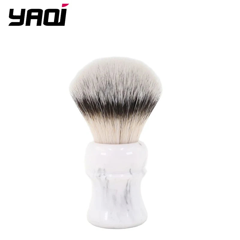 Synthetic Hair Shaving Brush with Marble Handle - 24mm Knot, Travel Friendly