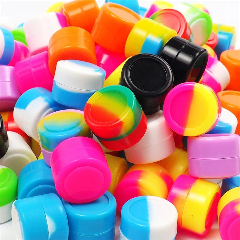 Mini Silicone Storage Containers 2ml - Non-Stick Travel Jars for Creams & Ointments