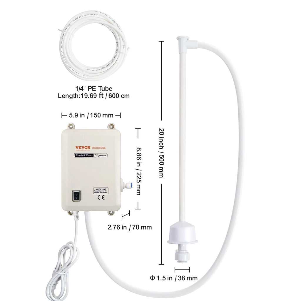 Automatic 5 Gallon Water Dispenser Pump System for Bottled Water & Refrigerator