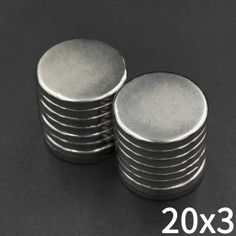 Magnetic Disc Set 20x3mm - Small Round Permanent Magnets for DIY, Craft & Science