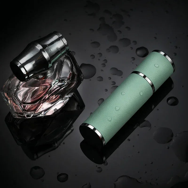 5ml Refillable Leather Perfume Bottle with Spray Travel Container