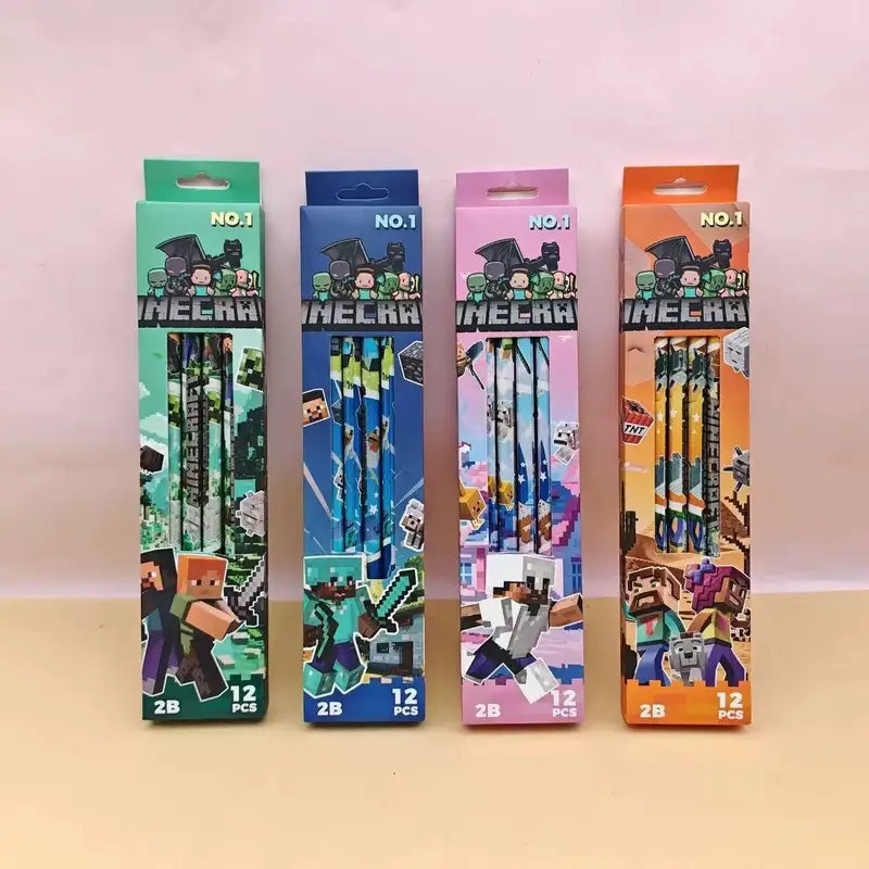 Set of 6 or 12 Wooden Pencil Stationery Gift for Kids and Teens