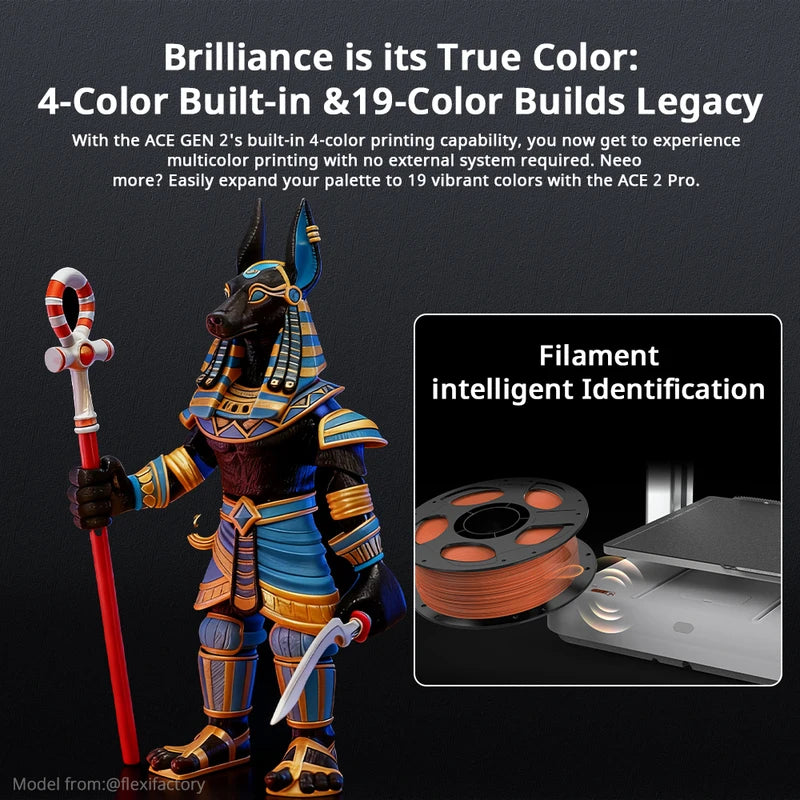 High-Speed 3D Printer with 4-Color Printing and Auto Leveling - Max 600mm/s