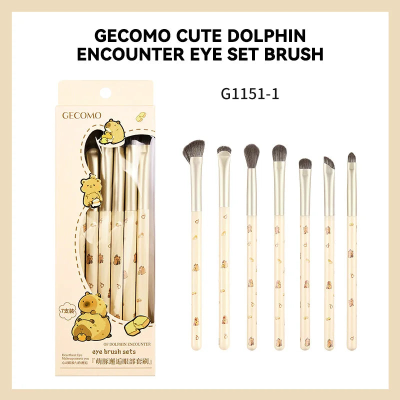 Eye Makeup Brush Set with Detail, Shading & Nose Shadow Brushes - Complete Makeup Tools for Beginners