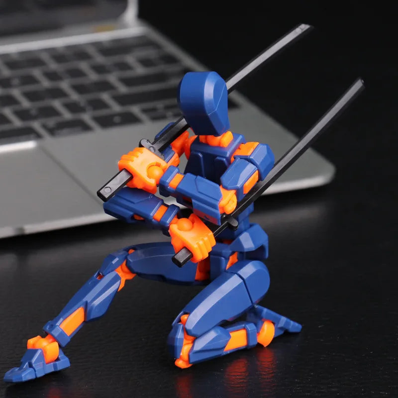 Multi-Jointed Action Figure Robot & Dog Toy Set - Creative Kids Gift