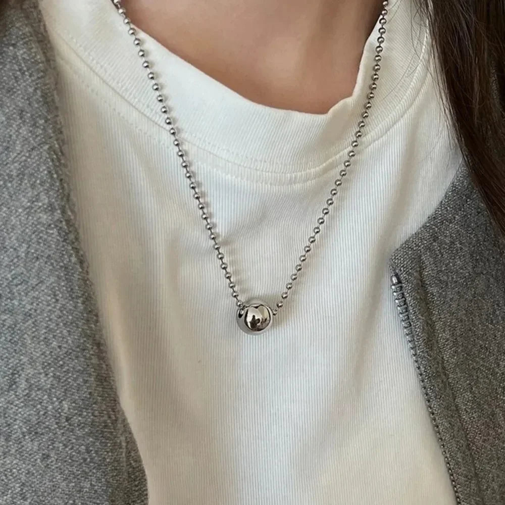 Minimalist Long Teardrop Charm Pendant Necklace for Women - Autumn Winter Fashion Jewelry