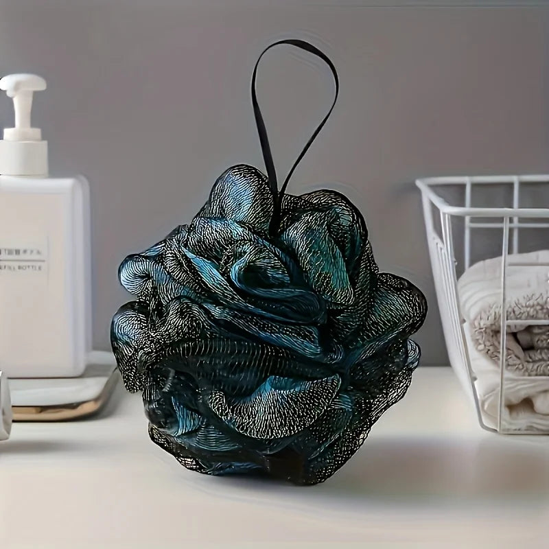 Men and Women Unscented Bath Sponge Set with Mesh Pad & Foam - Bathroom Accessory