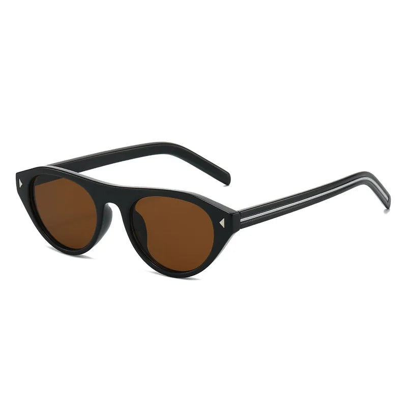 Fashion Triangle Cat Eye Sunglasses for Women Men Small Frame UV400 Gradient Retro