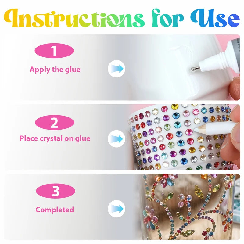 60/40 Colors Resin Jelly Rhinestones Kit for Nail Art & Crafting - Flatback Gems