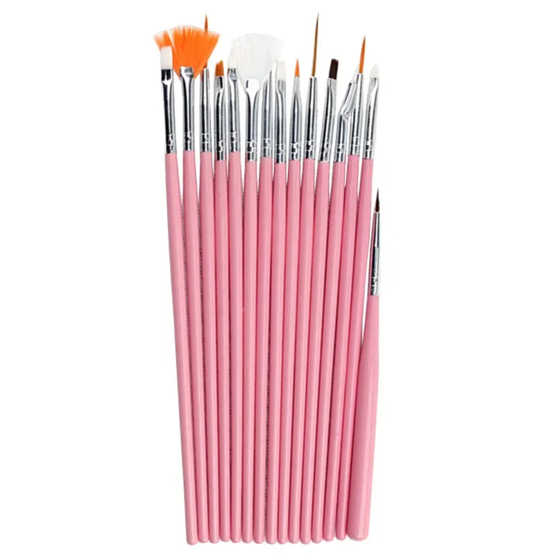 15-Piece Fondant Cake Painting Brushes Set for Decorating Pastry & Baking
