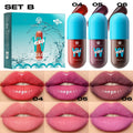 Mini Velvet Matte Lip Gloss Set - Long-Lasting, Non-Fading, Fruit Scented Lip Tint