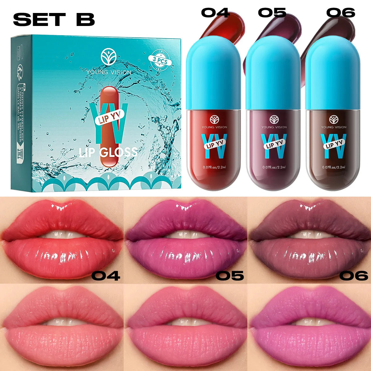 Mini Velvet Matte Lip Gloss Set - Long-Lasting, Non-Fading, Fruit Scented Lip Tint