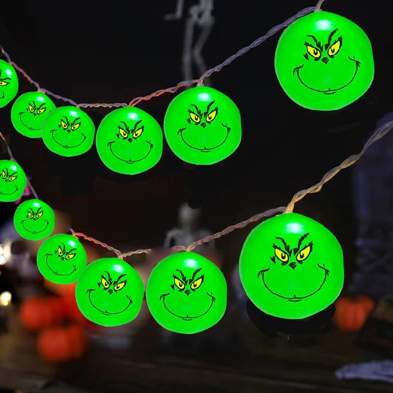 Decorative String Lights for Holiday & Party - Green Ball LED Lights, Indoor & Outdoor Use