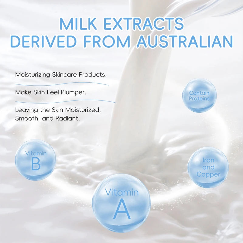 Hydrating Milk Glow Skincare Set with Serum, Eye Cream & Moisturizer