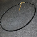 Simple Black Beads Necklace for Women Short Choker Jewelry 2024