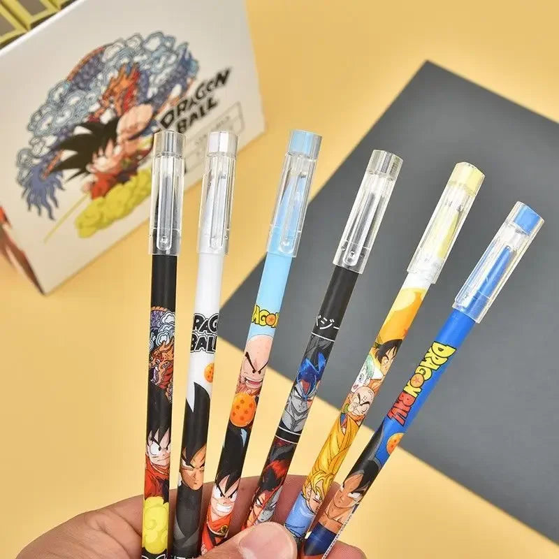 12PCS Gel Pen Set - Dragon Ball Z Anime Cartoon Stationery Kids School Office Supplies