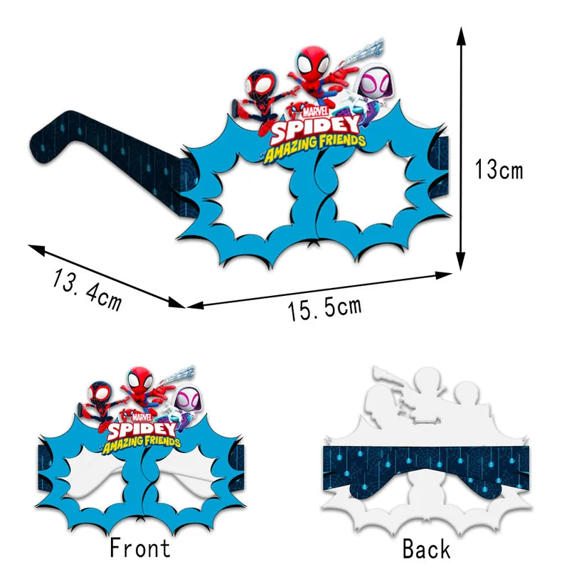 Spidey and His Friends Party Props Set – Masks, Glasses, Photo Booth Accessories