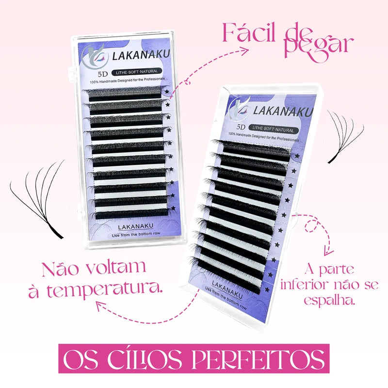 False Eyelashes Extension 6 Trays Volume Fans Soft Individual Eyelash Extensions